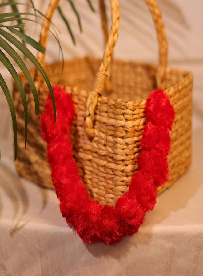 Panda's Box Rose Aromatic Plush Mala (Red) | Soft, Bright Colored, Lightweight & Kids -Safe | Best Sensory Development Gift for Babies | Suited for Kids Temple, God Idols & Festive Décor - Image 2