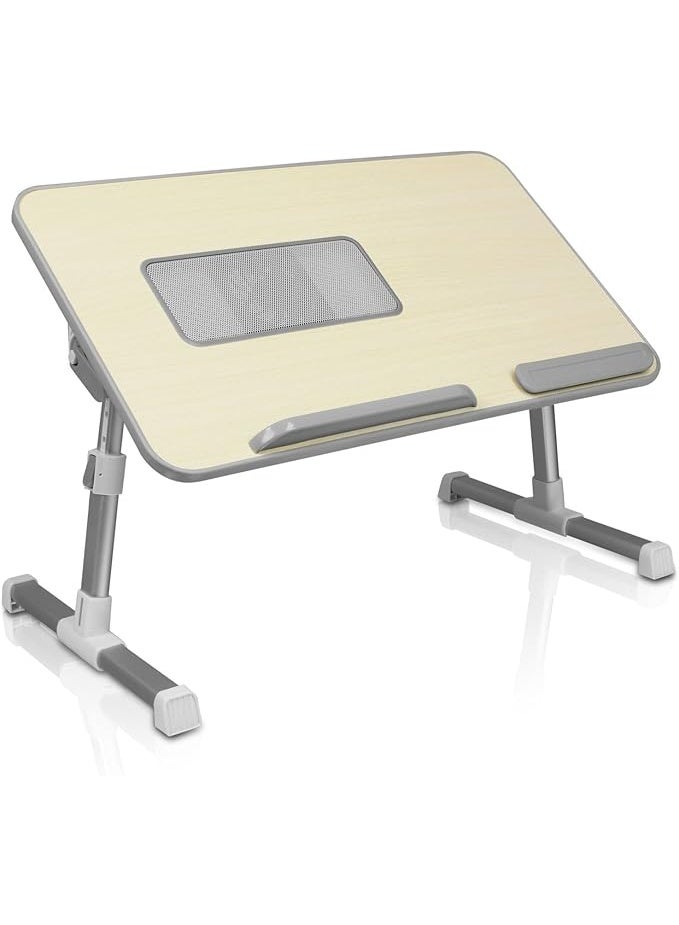 MHR Adjustable Laptop Table with Cooling Fan, Foldable Portable Laptop Desk Stand for Bed, Sofa & Office, Ergonomic Design for Work, Study & Gaming - Image 1
