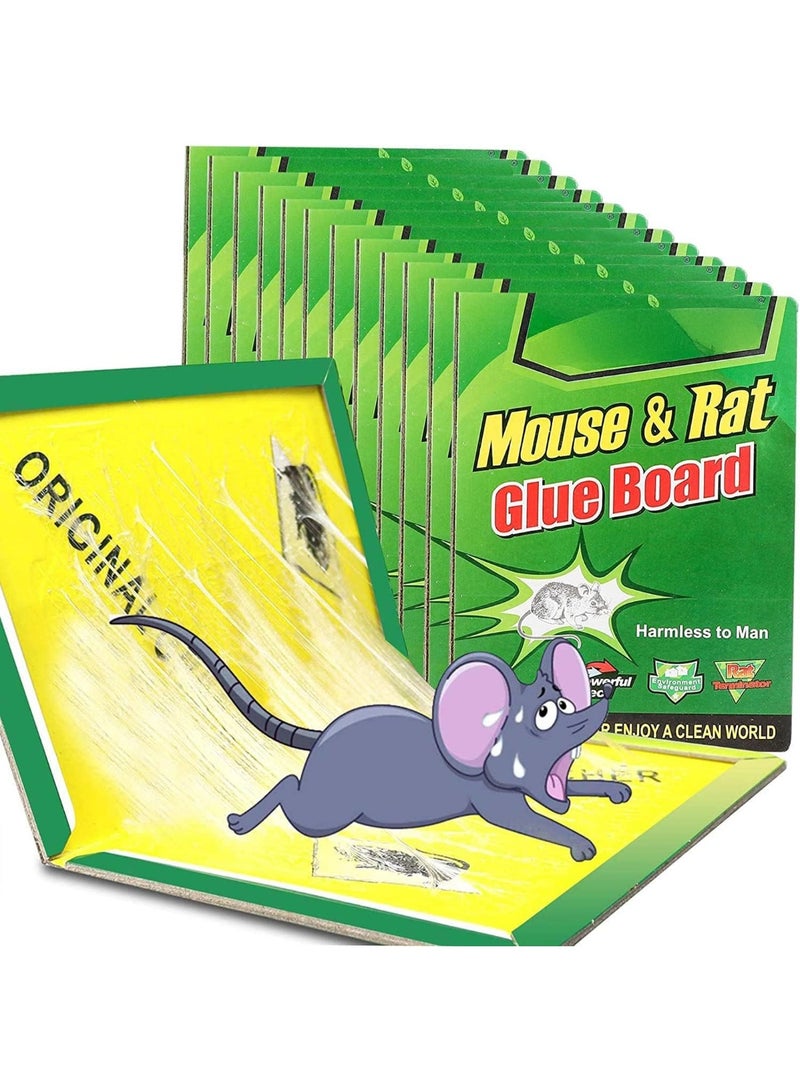 BEYTOR 10-Piece Mouse & Rat Glue Traps - Super Sticky Adhesive Boards for Indoor/Outdoor Pest Control - Professional Strength Traps for Rats, Mice, Cockroaches, Spiders & Insects (Non-Toxic) - Image 1