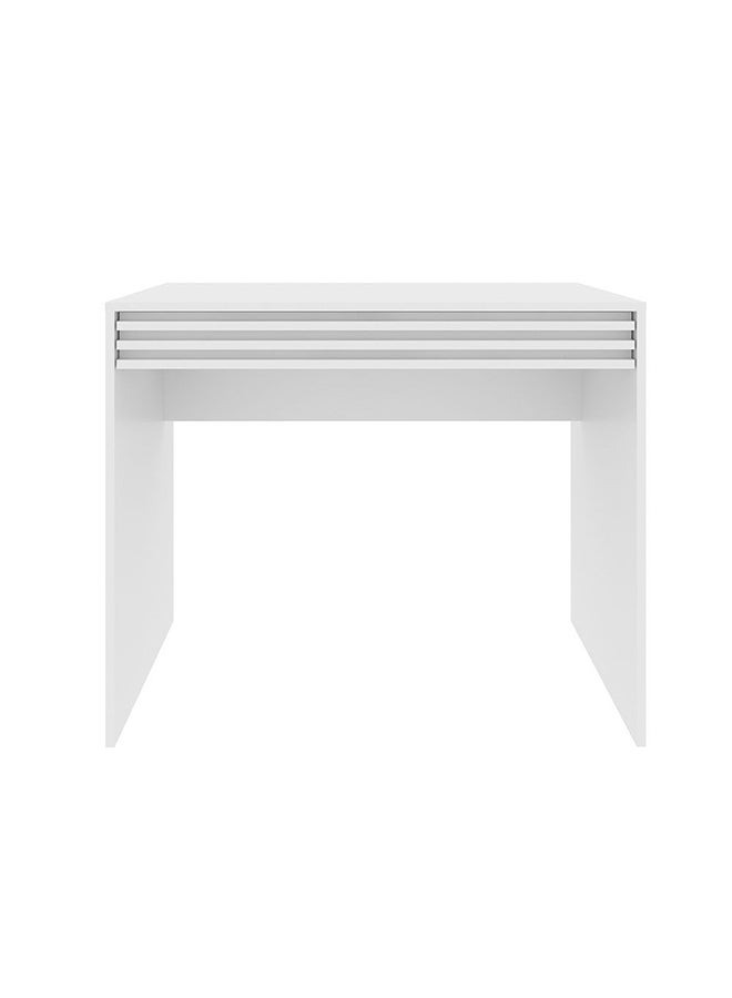 DANUBE HOME Easton Study Desk With 1 Drawer Computer Table Office Desk Workstation Modern Pc Laptop Gaming Table Wooden Study Table For Home Office L 90x45x74.5 Cm White  - Image 4