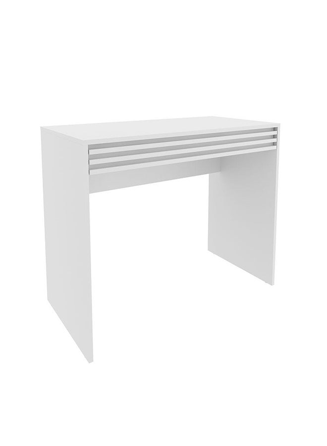 DANUBE HOME Easton Study Desk With 1 Drawer Computer Table Office Desk Workstation Modern Pc Laptop Gaming Table Wooden Study Table For Home Office L 90x45x74.5 Cm White  - Image 3