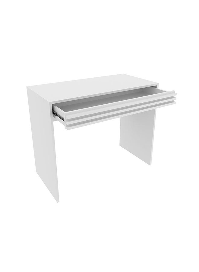 DANUBE HOME Easton Study Desk With 1 Drawer Computer Table Office Desk Workstation Modern Pc Laptop Gaming Table Wooden Study Table For Home Office L 90x45x74.5 Cm White  - Image 5