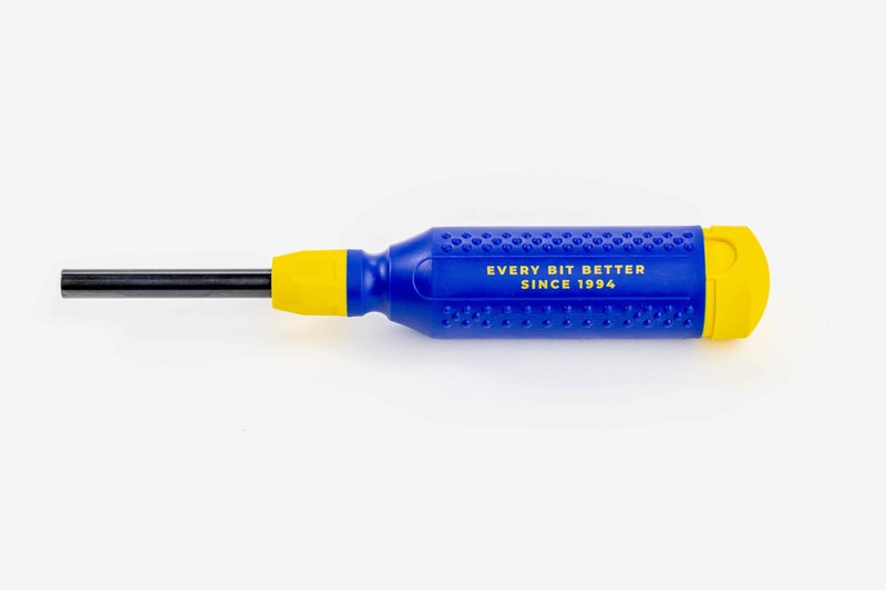 MEGAPRO Three Screwdriver Kit, 15-in-1 Multi-Bit (151NAS-CS), 13-in-1 Ratcheting (211R2C36RD), 24-in-1 Precision (251PRECISION), 30th Anniversary Blue/Yellow - Image 3
