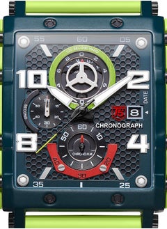 T5 T5 Men's Chronograph Square Dial Silicone Strap Watch  - Image 3