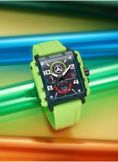 T5 T5 Men's Chronograph Square Dial Silicone Strap Watch  - Image 2