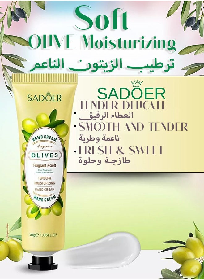 SADOER - 5 Pack Hand Cream Gifts Set For Women,Hand Lotion Travel Size in Bulk For Dry Cracked Hands,Mini Hand Lotion For Festival Gift,Natural Plant Fragrance Mini Hand Lotion Moisturizing Hand Care Cream - Image 1
