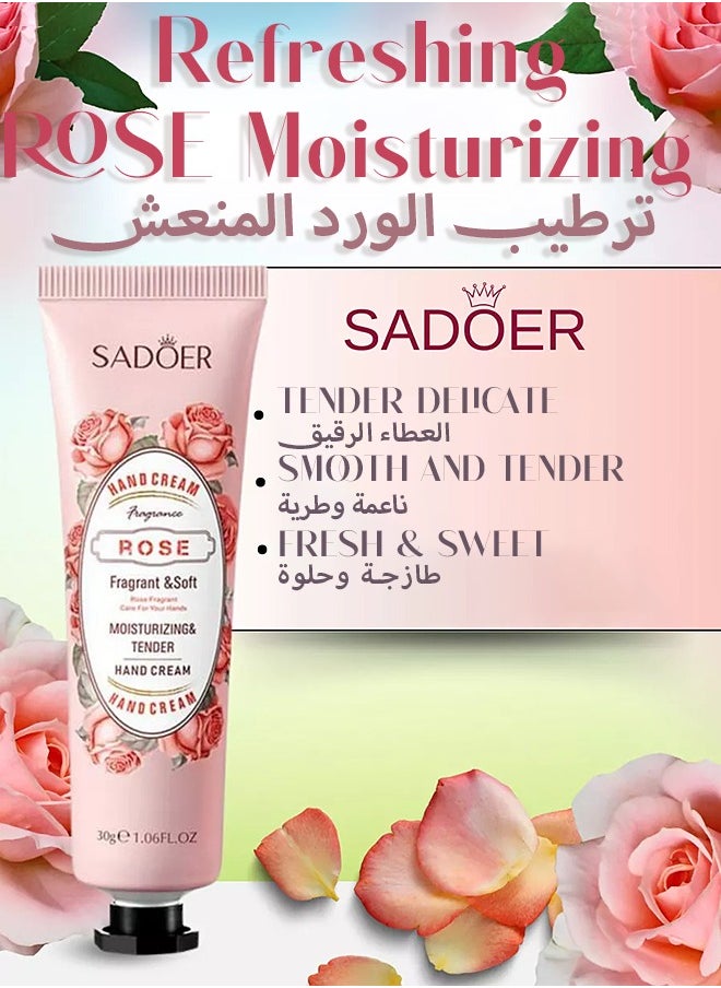 SADOER - 5 Pack Hand Cream Gifts Set For Women,Hand Lotion Travel Size in Bulk For Dry Cracked Hands,Mini Hand Lotion For Festival Gift,Natural Plant Fragrance Mini Hand Lotion Moisturizing Hand Care Cream - Image 1