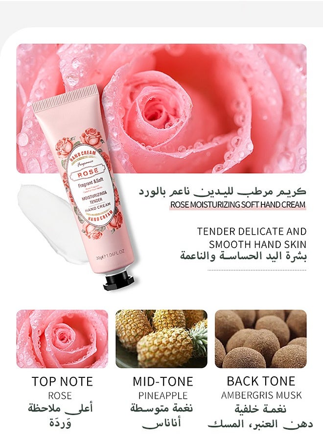 SADOER - 5 Pack Hand Cream Gifts Set For Women,Hand Lotion Travel Size in Bulk For Dry Cracked Hands,Mini Hand Lotion For Festival Gift,Natural Plant Fragrance Mini Hand Lotion Moisturizing Hand Care Cream - Image 1