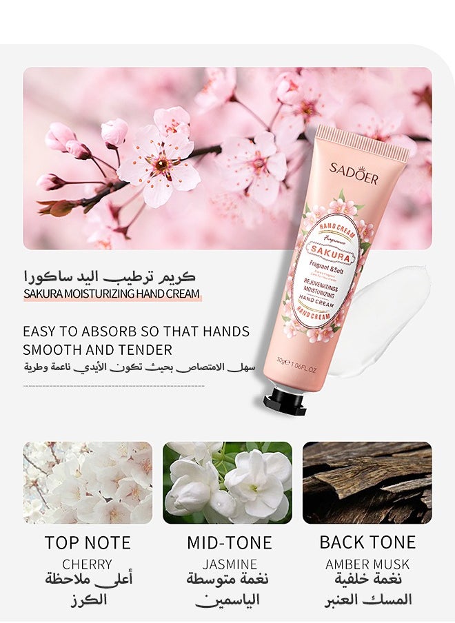 SADOER - 5 Pack Hand Cream Gifts Set For Women,Hand Lotion Travel Size in Bulk For Dry Cracked Hands,Mini Hand Lotion For Festival Gift,Natural Plant Fragrance Mini Hand Lotion Moisturizing Hand Care Cream - Image 1