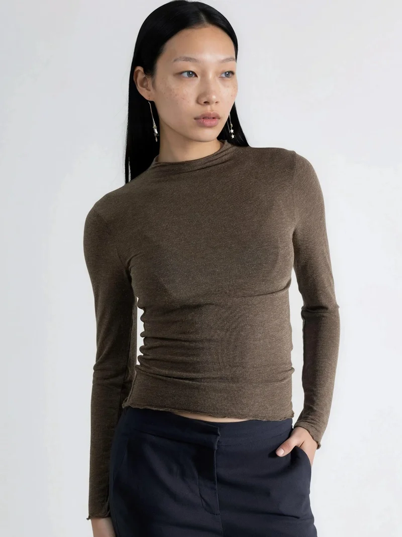 بوسيم BUSEM Long Sleeve Slim Fit Blouse