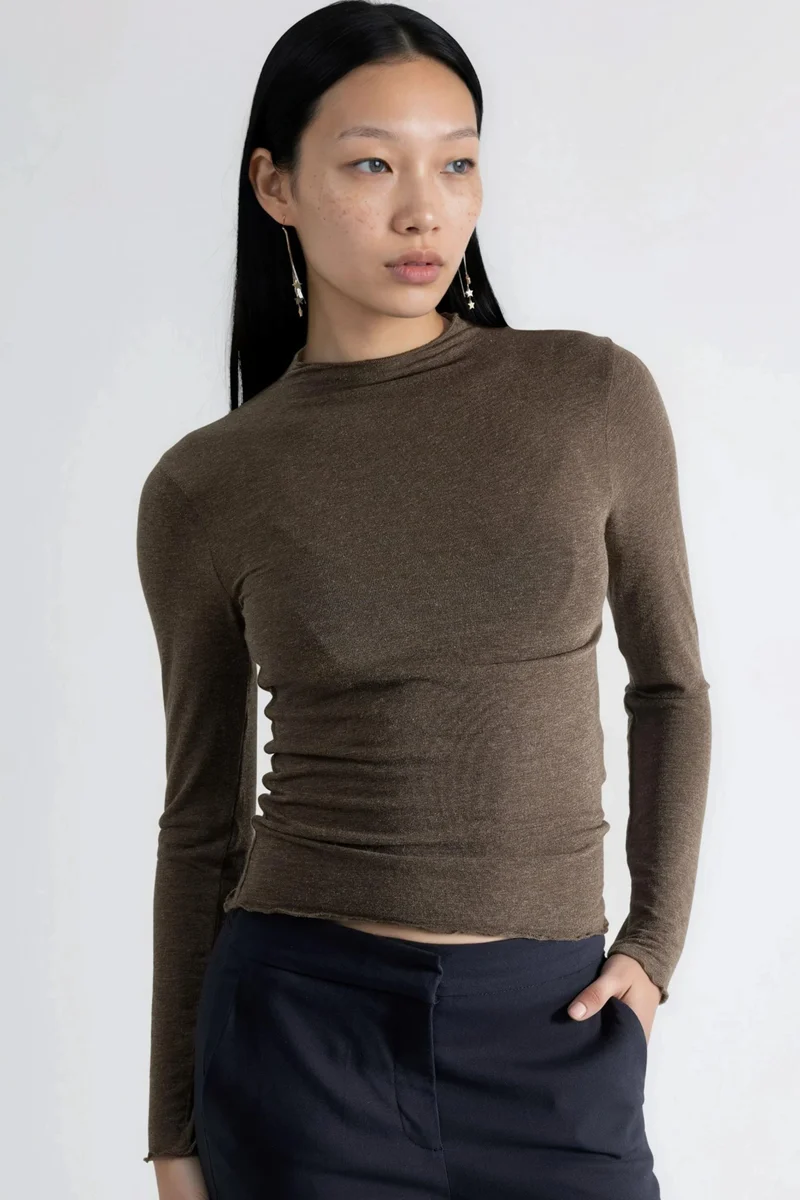 بوسيم BUSEM Long Sleeve Slim Fit Blouse