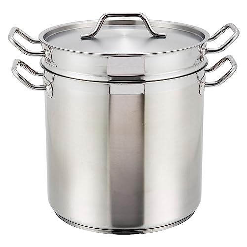Winware Stainless 20 Quart Steamer/Pasta Cooker with Cover - Image 5