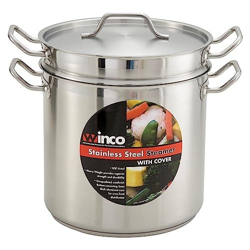 Winware Stainless 20 Quart Steamer/Pasta Cooker with Cover - Image 3