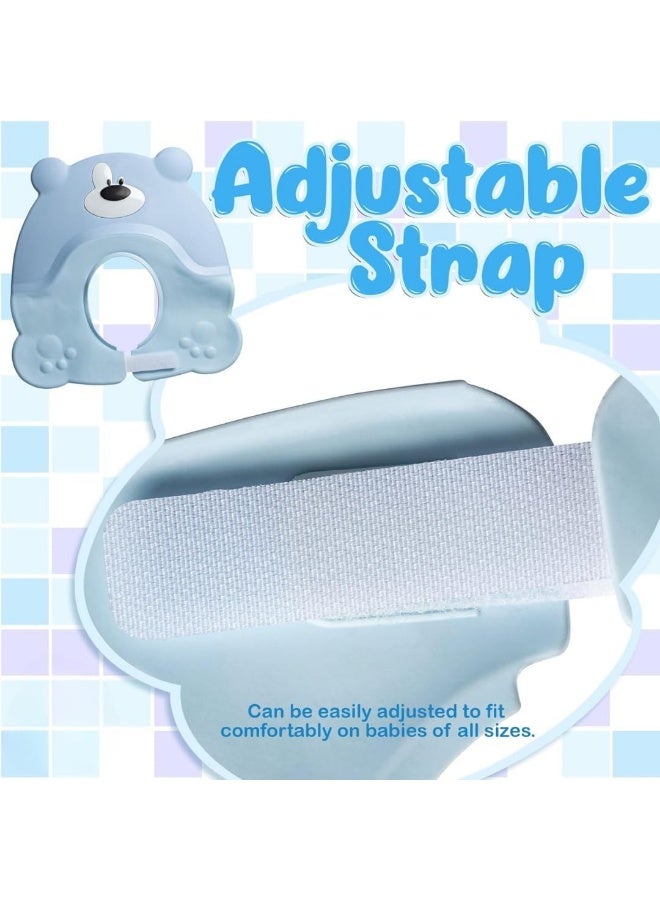 Adjustable Silicone Shampoo Cap, Soft Waterproof Shampoo Cap with Earmuffs, Protective Shower Cap for Hair Washing, Keeps Water Out of Eyes During Bath Time - Image 1