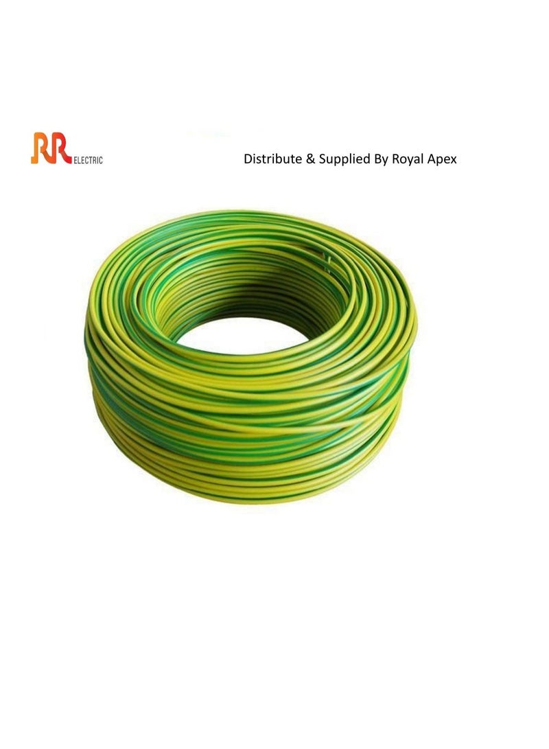 RR Multi Strand Pure Copper Single Core Flexible Cables Trirated Electrolytic Conductor up to 105C Fire Resist Electric Panel Wire BS6231 ISO9001 CE Compliant 100Y 90m Roll 1.5mm Yellow Green - Image 2
