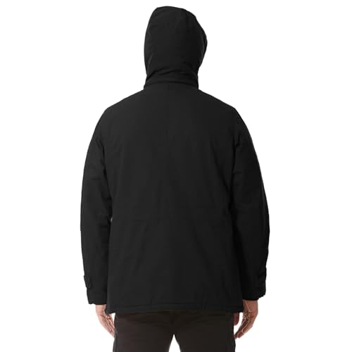 Dr.Cyril Mens Jacket Winter Casual Fleece Lined Cotton Thick Military Tactical Hooded Work Coats with Cargo Pockets， Black S - Image 3