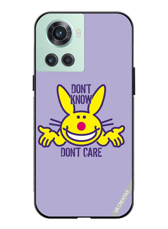 VR CREATIVE Protective Case Cover For OnePlus Ace Don't Know Don't Care Design Multicolour - Image 1
