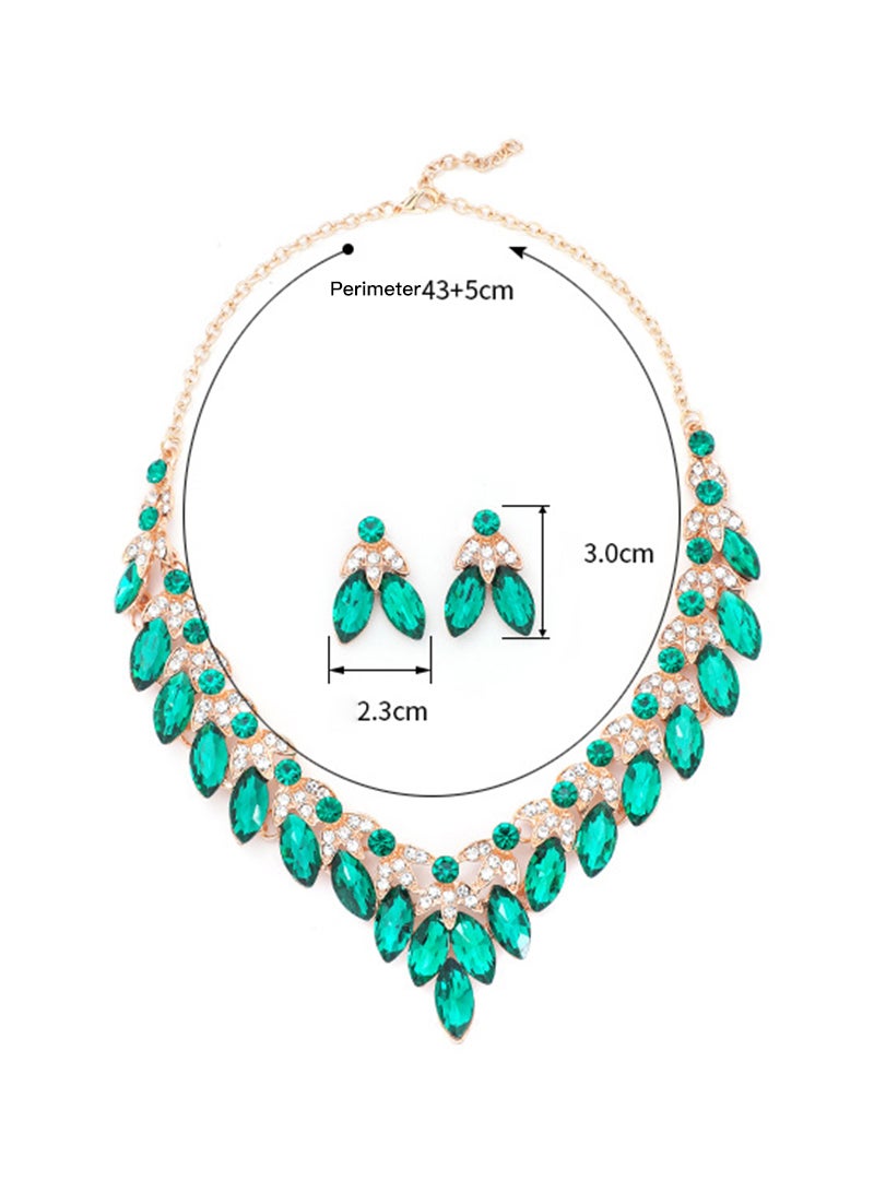 Sharpdo 2-Piece Elegant Retro Necklace and Earrings Set - Image 3