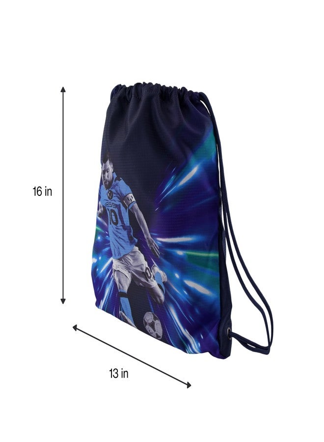 Messi Lifestyle Drawstring Bag, Side Pocket & Comfortable Straps - Image 2