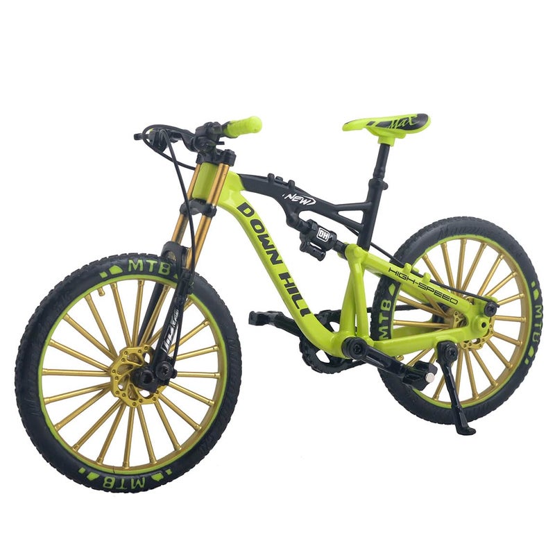 Ailejia Mini Racing Bicycle Ornament Vehicles Mountain Finger Dirt Bike Toy Model Decoration Crafts for Home SGreen - Image 3