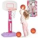 GMAOPHY Toddler Basketball Hoop Indoor for Age 13 Adjustable Kids Basketball Hoop Mini Basketball Hoops with 3 Balls for Outdoor Poolside Birthday Christmas Sport Toys Gift for Baby Boy Girl 1 2 3 4 Pink - Image 3