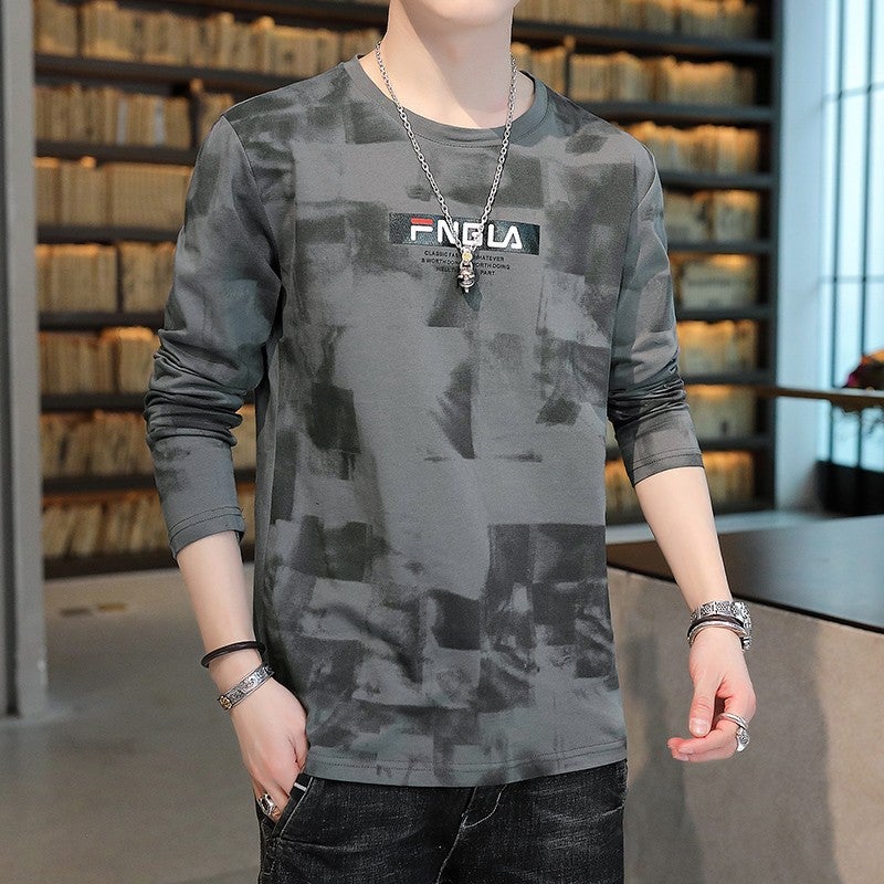 Work Pure Clothes Wear-Resistant and Stain-Resistant Outdoor Spring and Summer Long-Sleeved T-Shirt Mens Thin Trbottomy Versatile Bottoming Shirt Summer T-Shirt Fngkhaki - Image 4