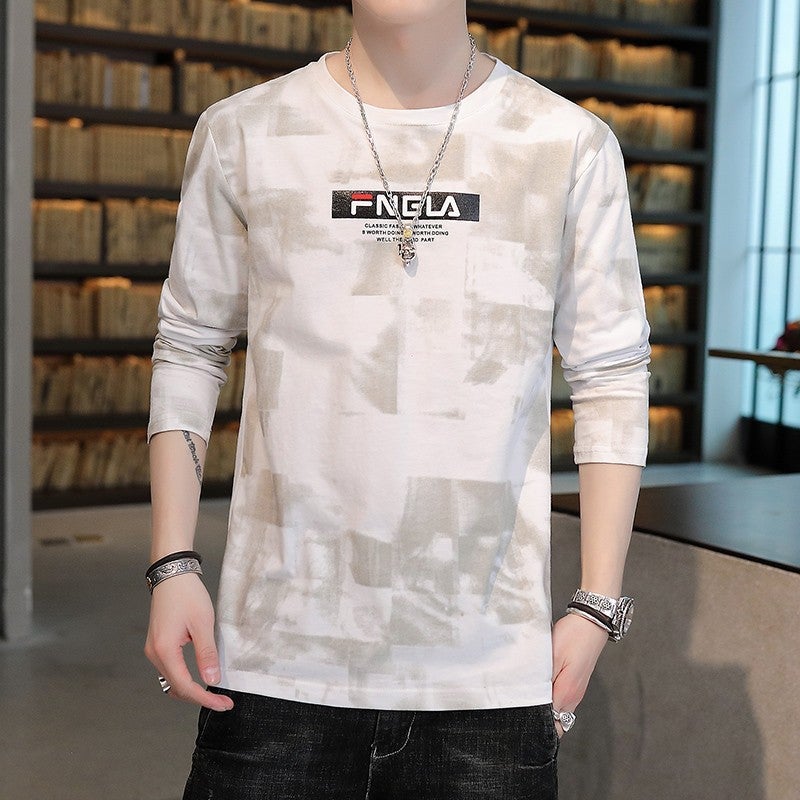 Work Pure Clothes Wear-Resistant and Stain-Resistant Outdoor Spring and Summer Long-Sleeved T-Shirt Mens Thin Trbottomy Versatile Bottoming Shirt Summer T-Shirt Fngkhaki - Image 2