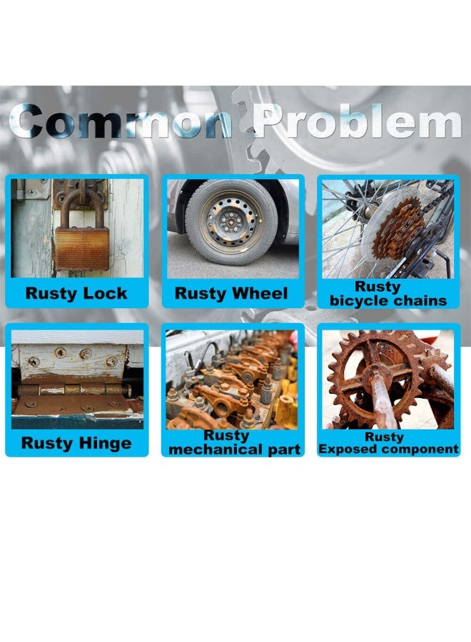 نورا بخاخ زيت نورا المخترق 450 مل، مزيل الصدأ ومزلق للبراغي والصواميل والمفصلات والأقفال والسلاسل، زيت اختراق سريع المفعول للاستخدام في السيارات والصناعة والمنزل - N-514 - Image 2