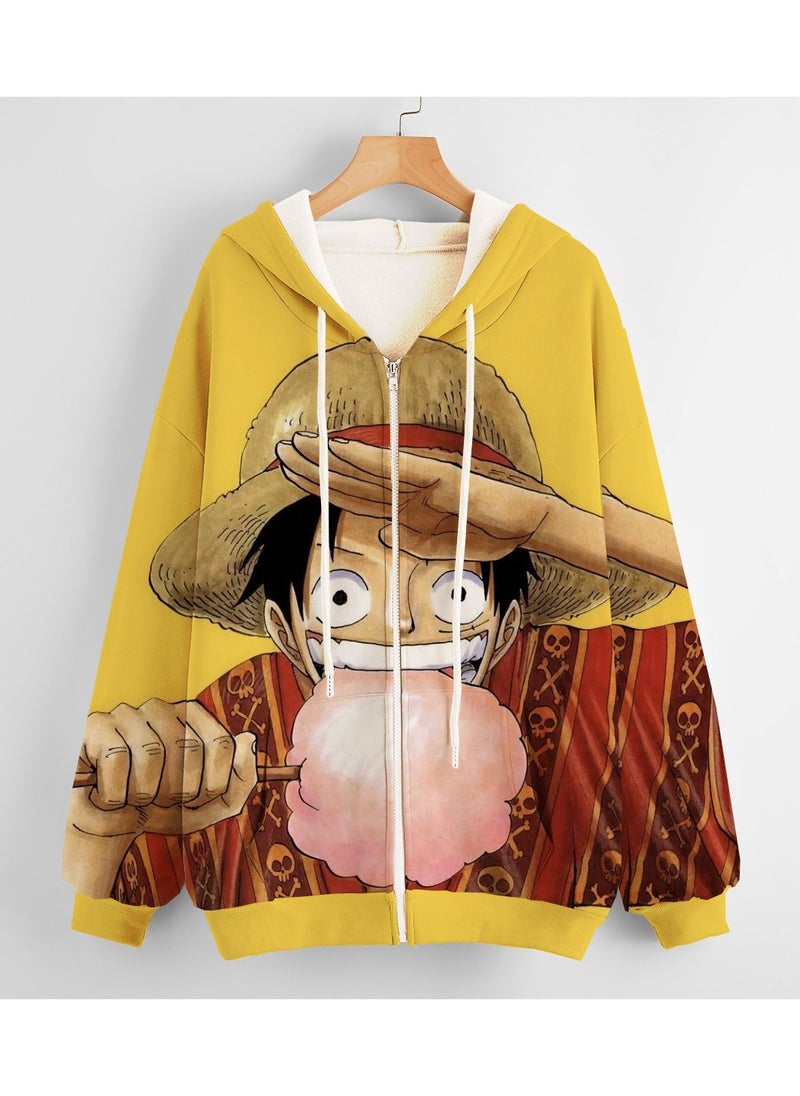 KUYING New One Piece Printed Zipper Sweatshirt Casual Sportswear  - Image 1