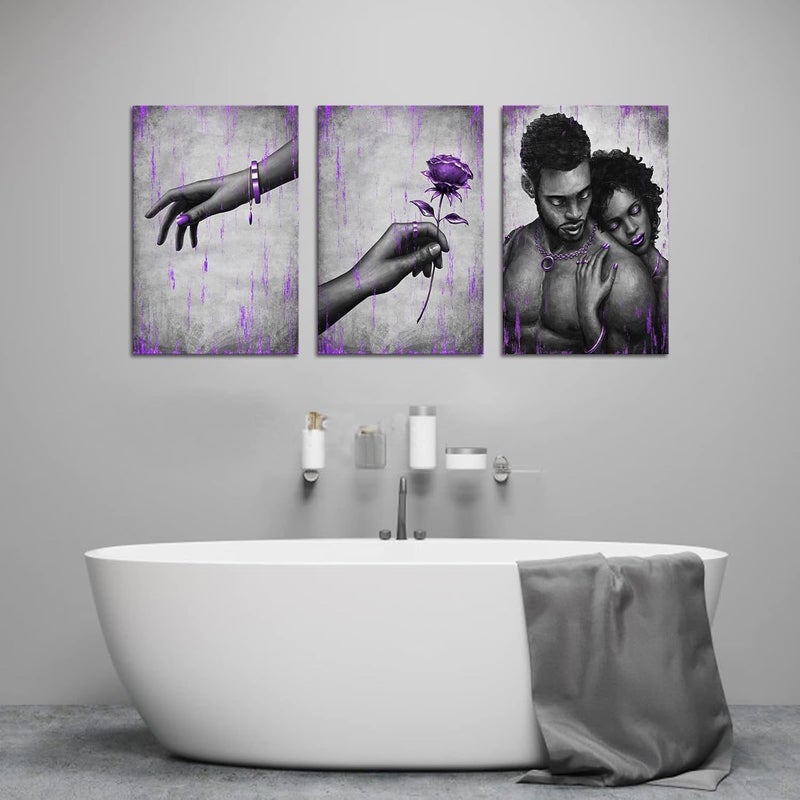 Kalormore African American Love Couple Canvas Wall Art - Image 4