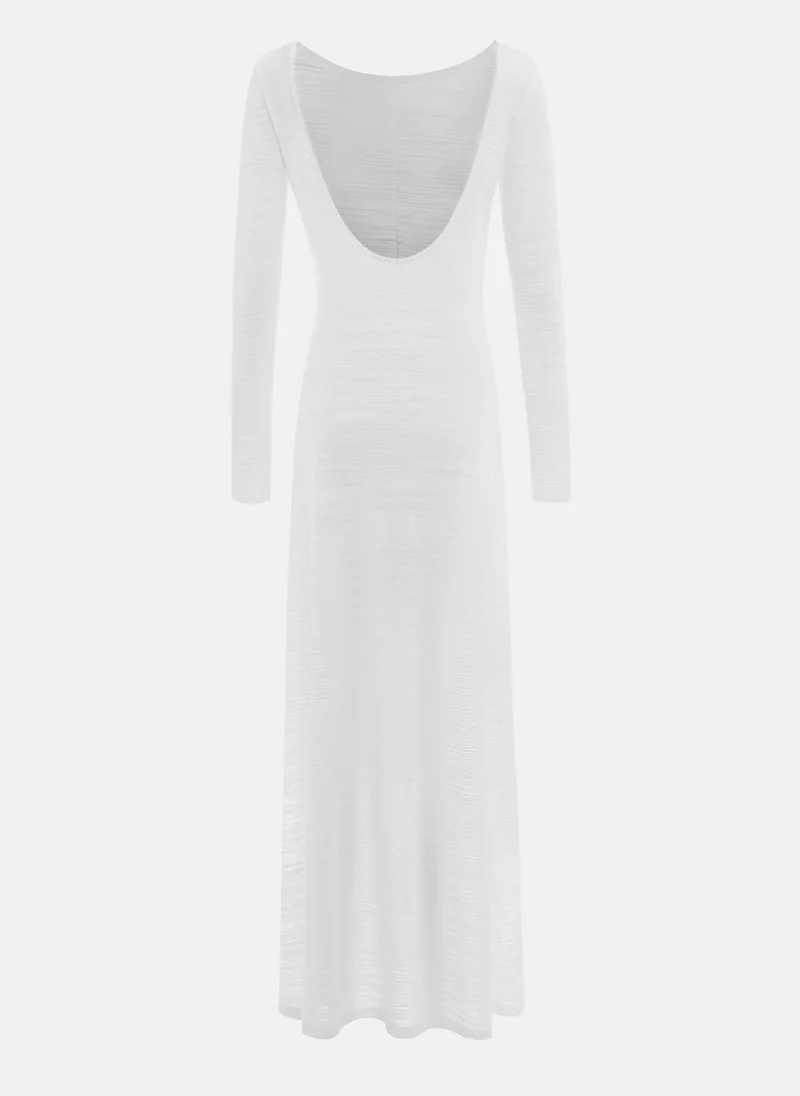 Lichi Open-back fitted maxi dress