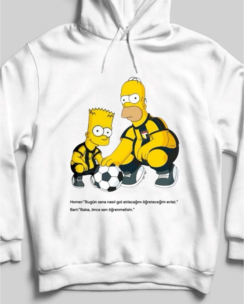 Father-Son Football Hooded Sweatshirt Gray