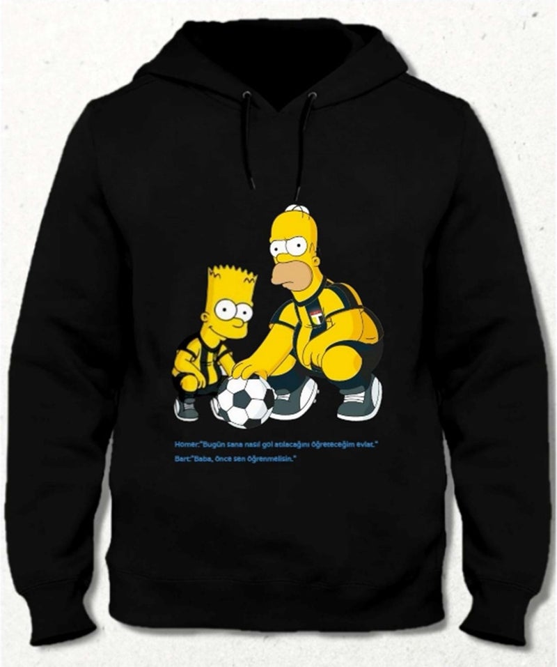 Father-Son Football Hooded Sweatshirt Gray