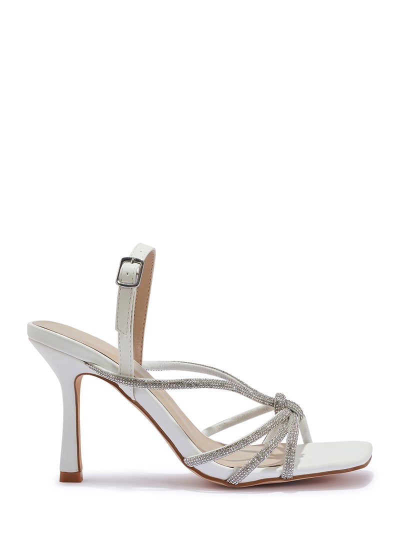 Truffle - Stiletto Heel Knotted Diamond Sandal - Image 1