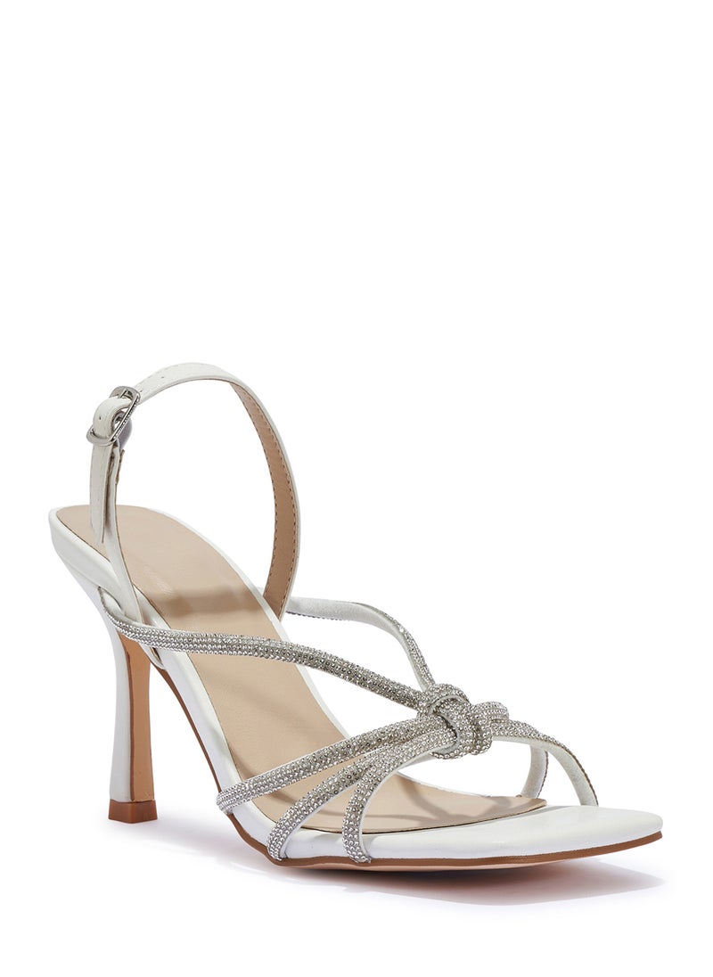 Truffle - Stiletto Heel Knotted Diamond Sandal - Image 1