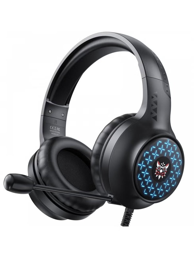 ELTRAZONE X7 PRO Gaming Wired Headset with Microphone – Premium Audio Performance, Noise-Canceling, Comfortable Over-Ear Cushions, RGB LED Lights, Ideal for PC, PS4, Xbox, and Mobile Gaming – Black  - Image 2