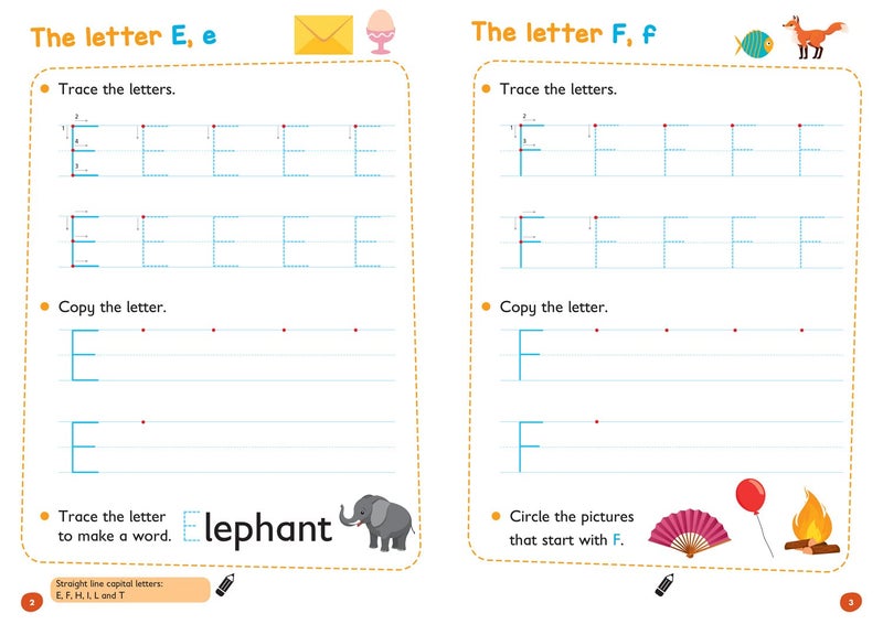 Upper Case Letters Age 3-5 Wipe Clean Activity Book: Ideal for Home Learning - Image 2
