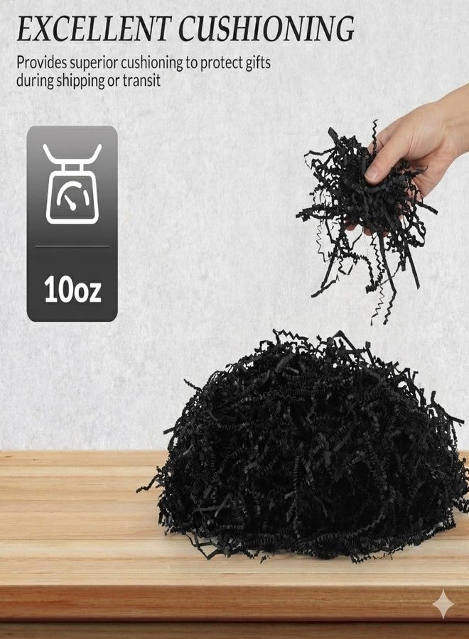 mxxkms Black Crinkle Paper Filler, 10oz Shredded Paper for Gift Baskets - Rich Color Stuffing with Plenty to Fill Those Extra Spaces in Your Packages for Birthdays & Holidays - Image 4