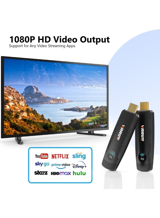دونجل انعكاس شاشة لاسلكي HDMI، جهاز إرسال فيديو عالي الدقة 1080P من الكمبيوتر إلى التلفزيون/جهاز العرض - Image 3