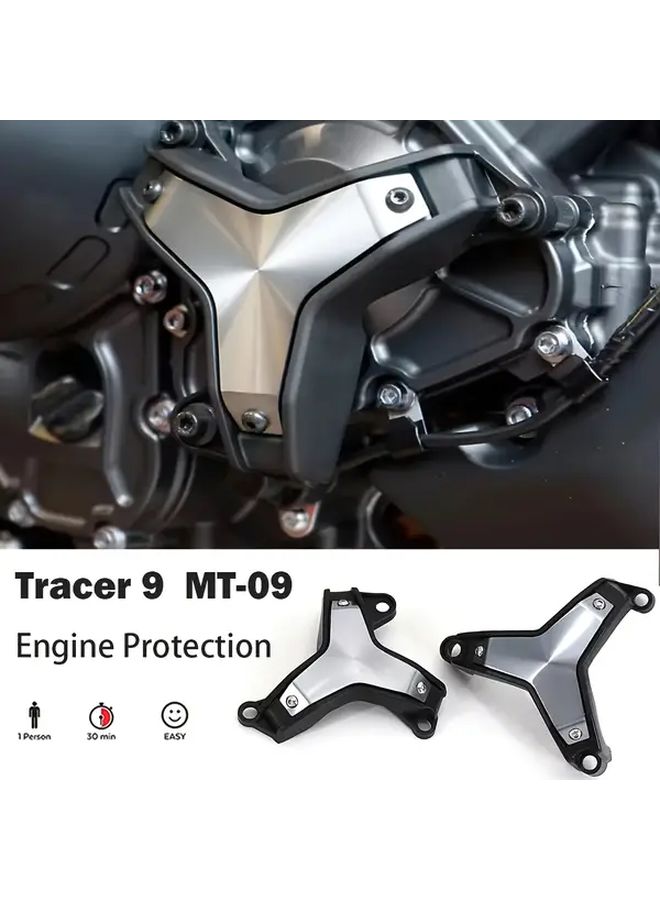 For Tracer 9 GT And Tracer 9 Motorcycle Engine Crash Guard Heavy Duty Side Motor Cover Compatible With 2021 2022 Models 1 Pair - Image 1