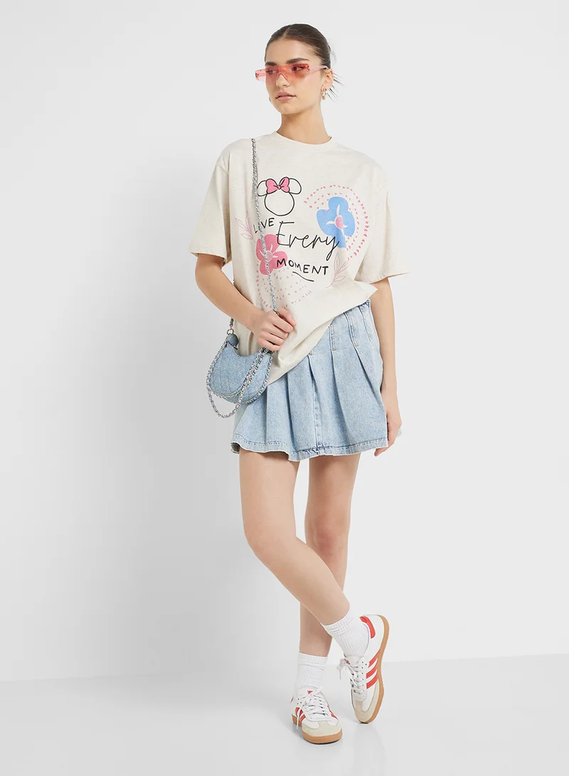 ديزني Minnie Oversize Graphic T-Shirt