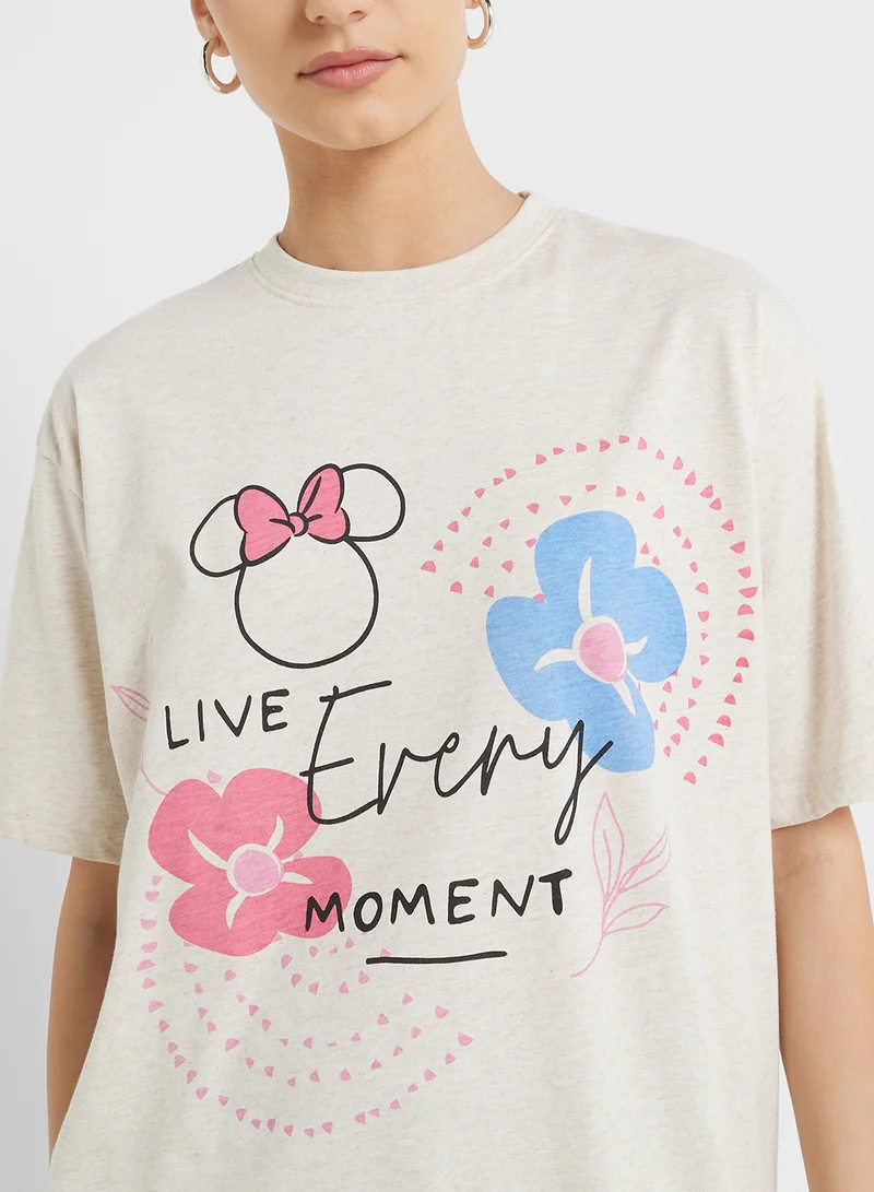 ديزني Minnie Oversize Graphic T-Shirt