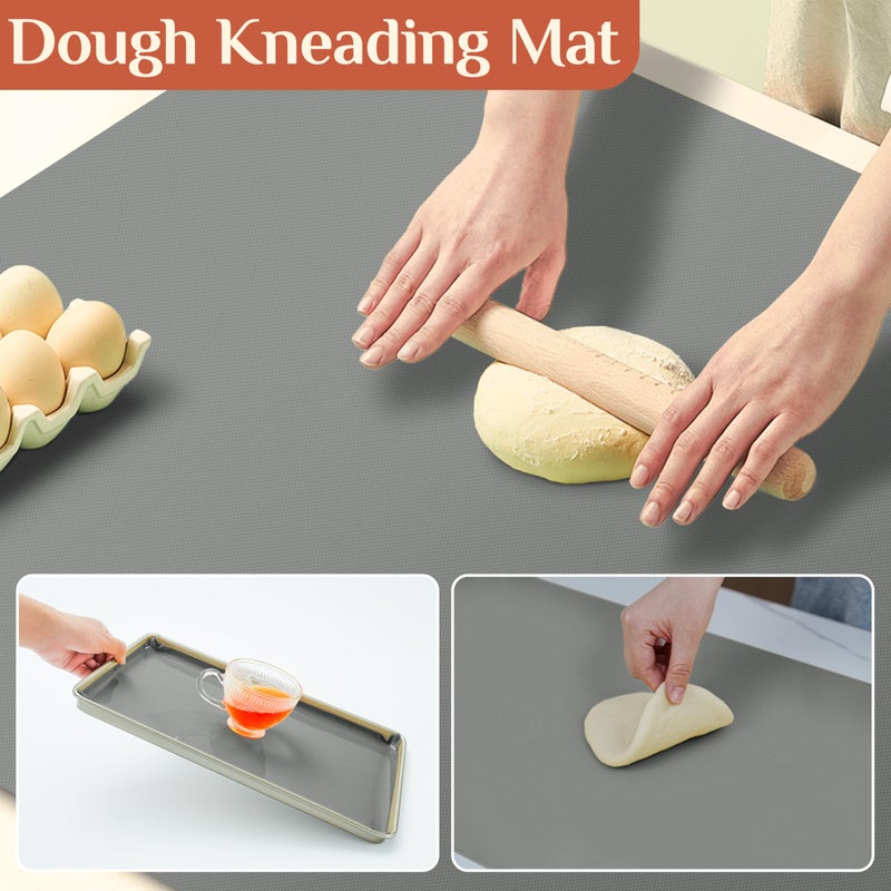 GTJ Silicone Baking Mat, 12 IN x 6 FT Free Cutting Baking Sheet, Non-Stick Reusable Dough & Pastry Mat, Non-Slip Silicone Mat Roll for Air Fryer Liner, Freeze Dryer, Oven Baking Pan, Kitchen Counter - Image 5