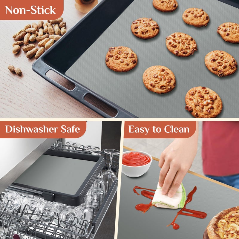 GTJ Silicone Baking Mat, 12 IN x 6 FT Free Cutting Baking Sheet, Non-Stick Reusable Dough & Pastry Mat, Non-Slip Silicone Mat Roll for Air Fryer Liner, Freeze Dryer, Oven Baking Pan, Kitchen Counter - Image 4