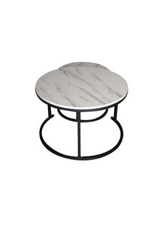 DANUBE HOME Sabin Coffee Table Multifunctional Living Room Desk Space Saving Center Table Modern Design Furniture For Home Living Room L 70 x W 70 x H 45.5 cm White  - Image 3