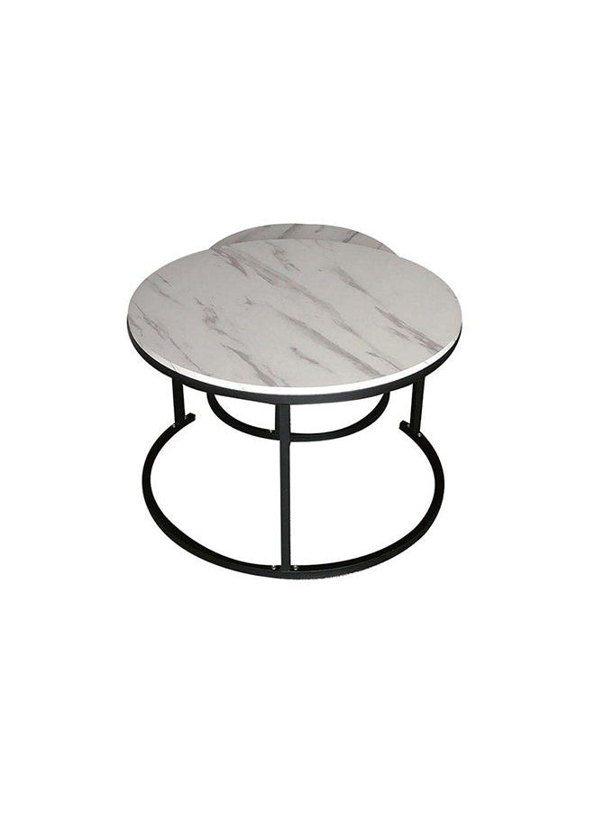 DANUBE HOME Sabin Coffee Table Multifunctional Living Room Desk Space Saving Center Table Modern Design Furniture For Home Living Room L 70 x W 70 x H 45.5 cm White  - Image 3