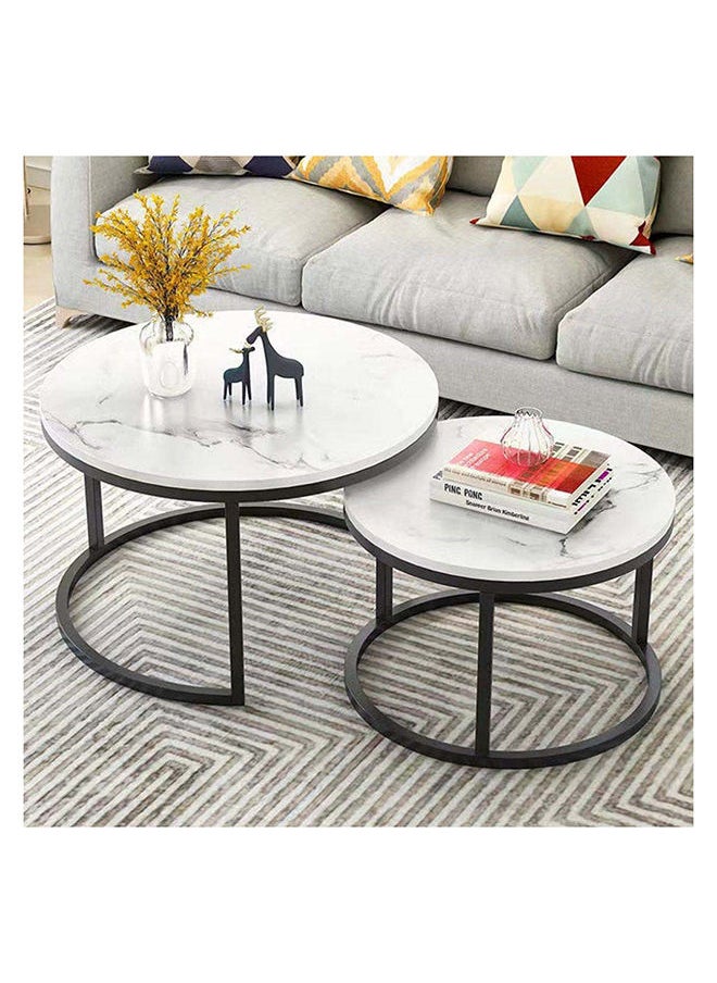 DANUBE HOME Sabin Coffee Table Multifunctional Living Room Desk Space Saving Center Table Modern Design Furniture For Home Living Room L 70 x W 70 x H 45.5 cm White  - Image 1