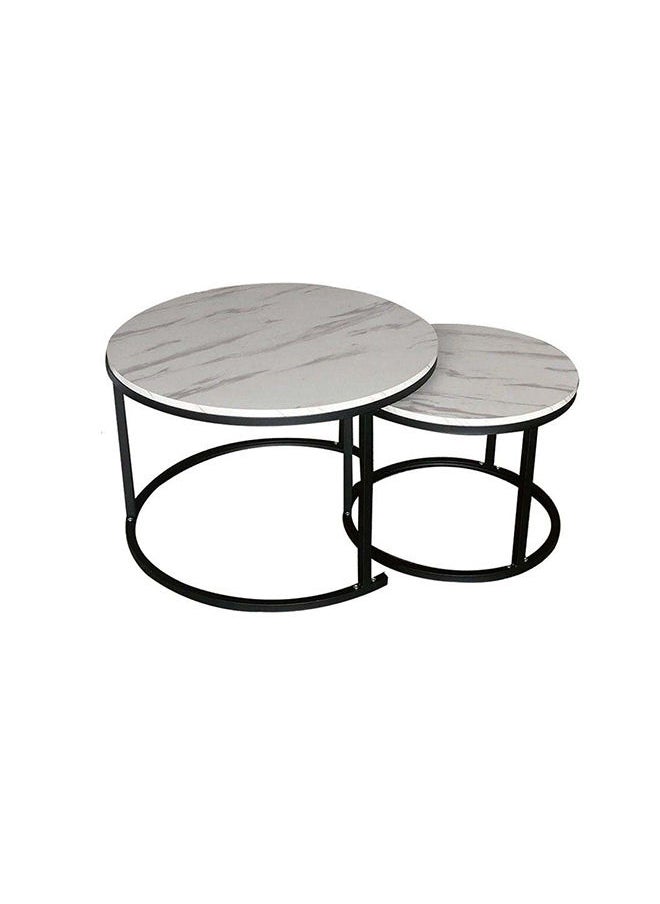 DANUBE HOME Sabin Coffee Table Multifunctional Living Room Desk Space Saving Center Table Modern Design Furniture For Home Living Room L 70 x W 70 x H 45.5 cm White  - Image 2