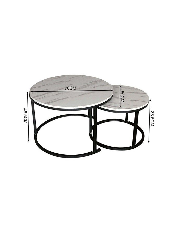 DANUBE HOME Sabin Coffee Table Multifunctional Living Room Desk Space Saving Center Table Modern Design Furniture For Home Living Room L 70 x W 70 x H 45.5 cm White  - Image 5