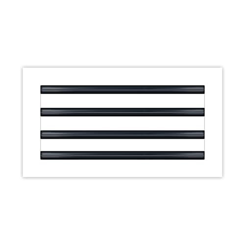 BUILDMART - 14x8 White Modern AC Vent Cover - Decorative Air Vent - Standard Linear Slot Diffuser - Register Grille for Ceiling, Walls & Floors - Texas Buildmart - Image 1